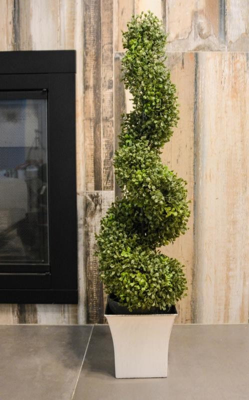 Hand Painted 6" Square Plastic Pot Planter, Black