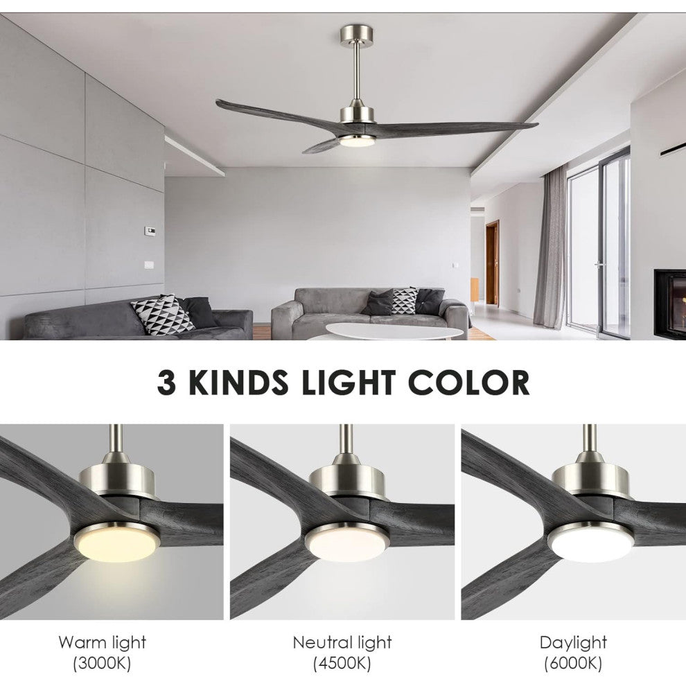 60 in LED Ceiling Fan with Remote and Reversible DC Motor