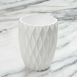 Wave, White, Waste Basket