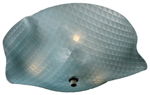 13 Wide Metro Organic Art Glass Window Pane Flushmount