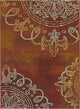 Unique Loom Rust Red Trio Outdoor 2'' 2 x 3'' 0 Area Rug