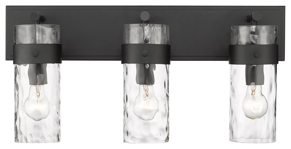 Zlite 3035-3V-MB 3-Light Vanity, Clear
