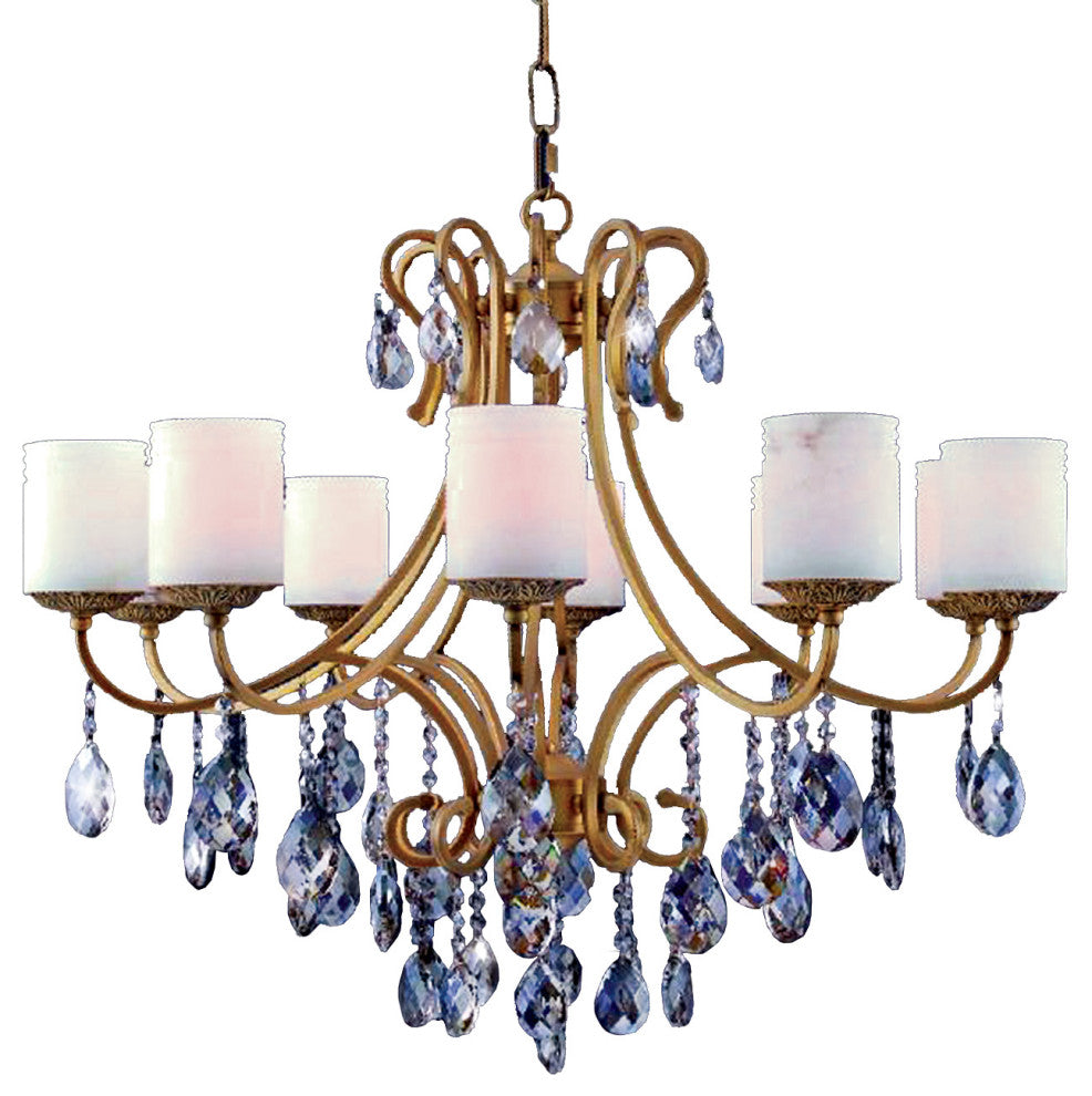 Artistry Lighting Wrought Iron Collection Crystal Chandelier, 35x28