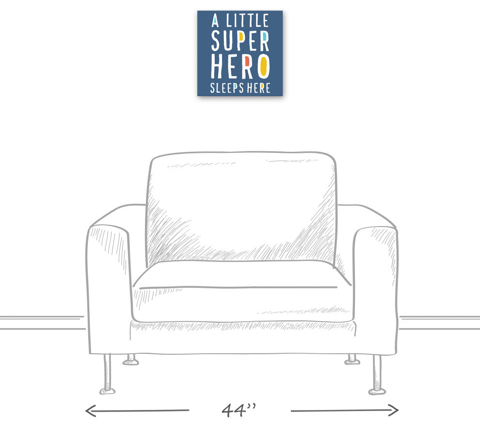Little Super Hero 12x12 Canvas Wall Art
