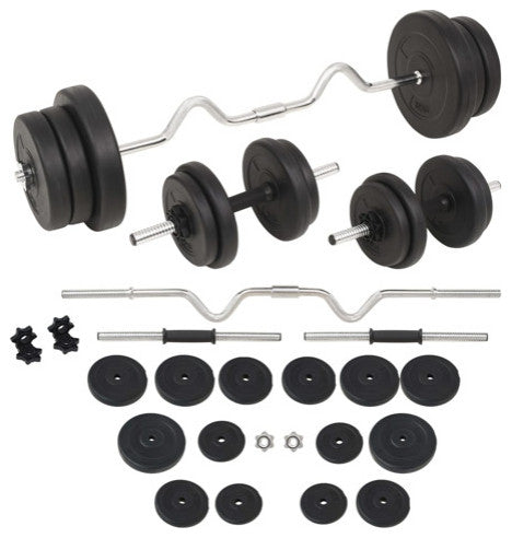 Vidaxl Barbell And Dumbbell Set 132.3 Lb