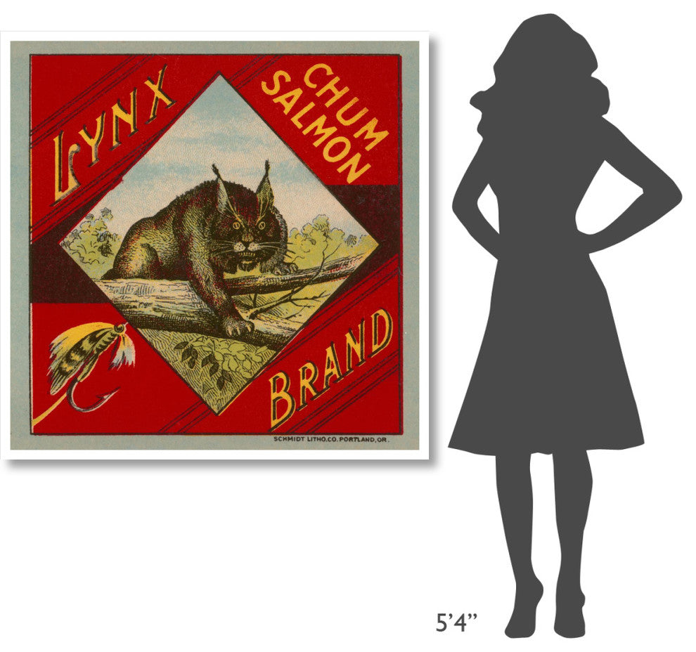 "Lynx Brand Chum Salmon" Digital Paper Print by Retrolabel, 46"x46"