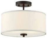 2-Light Semi-Flush Mount, Oil Rubbed Bronze
