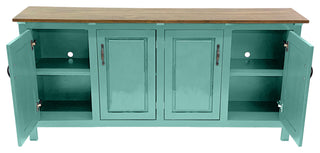 70" Modern Sideboard Buffet, Aqua Fiesta