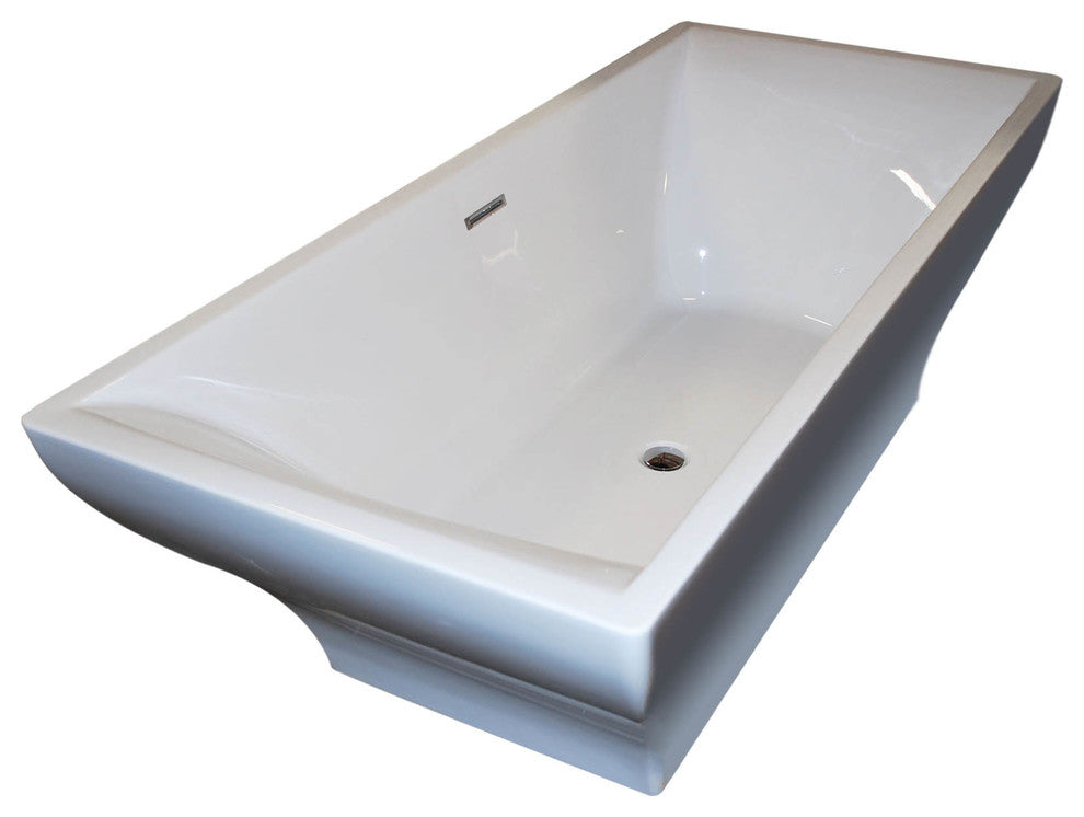 Latour 32 x 71 Freestanding One Piece Soaker Tub with Center Drain