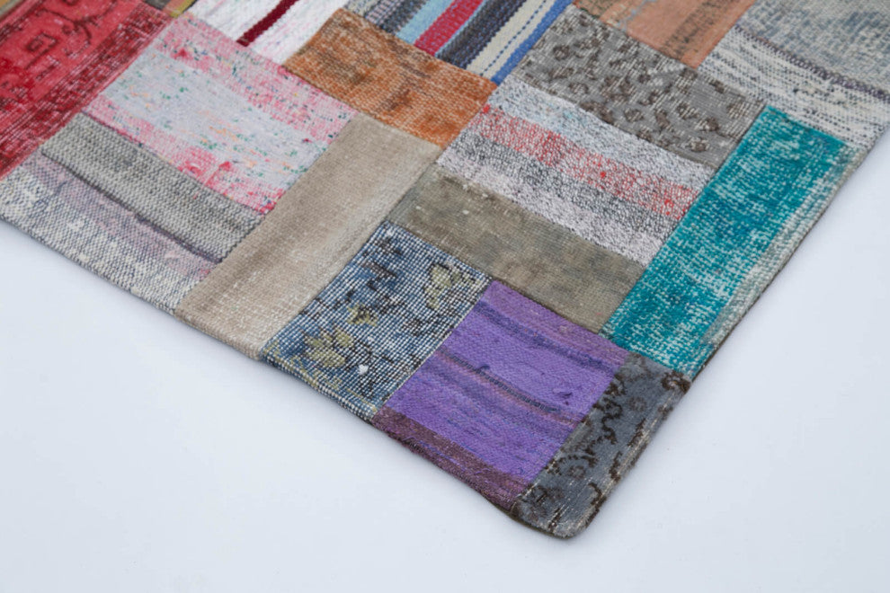 Rug N Carpet - Handmade Oriental 6' 7'' x 9' 11'' Rustic Patchwork Kilim Rug