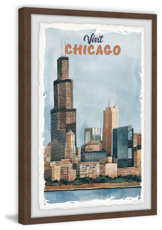 "Ultimate Chicago Skyline" Framed Painting Print, 12x18