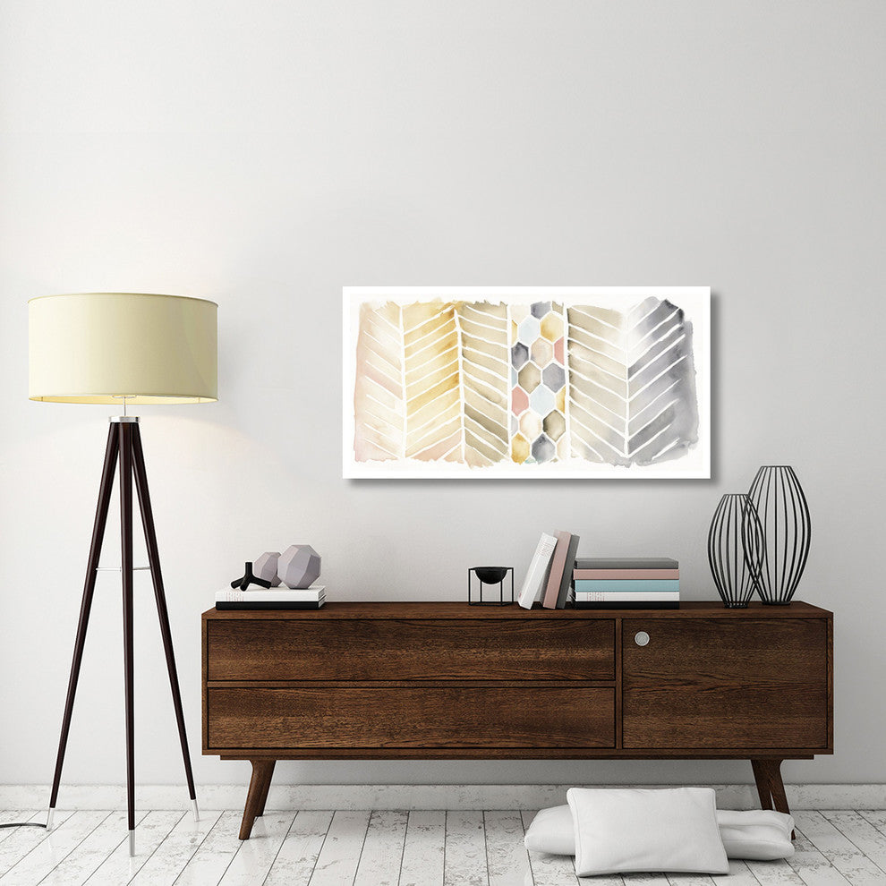 "Watercolor Chevron Crop" Digital Paper Print by Elyse DeNeige, 50"x26"