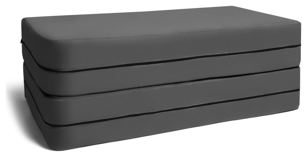 Zipline Big Kids Modular Sofa and Ottoman, Charcoal