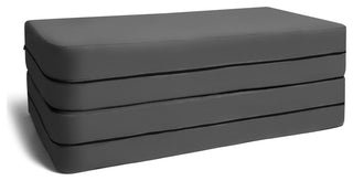 Zipline Big Kids Modular Sofa and Ottoman, Charcoal
