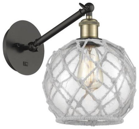 Innovations 317-1W-BAB-G122-8RW 1-Light Sconce, Black Antique Brass