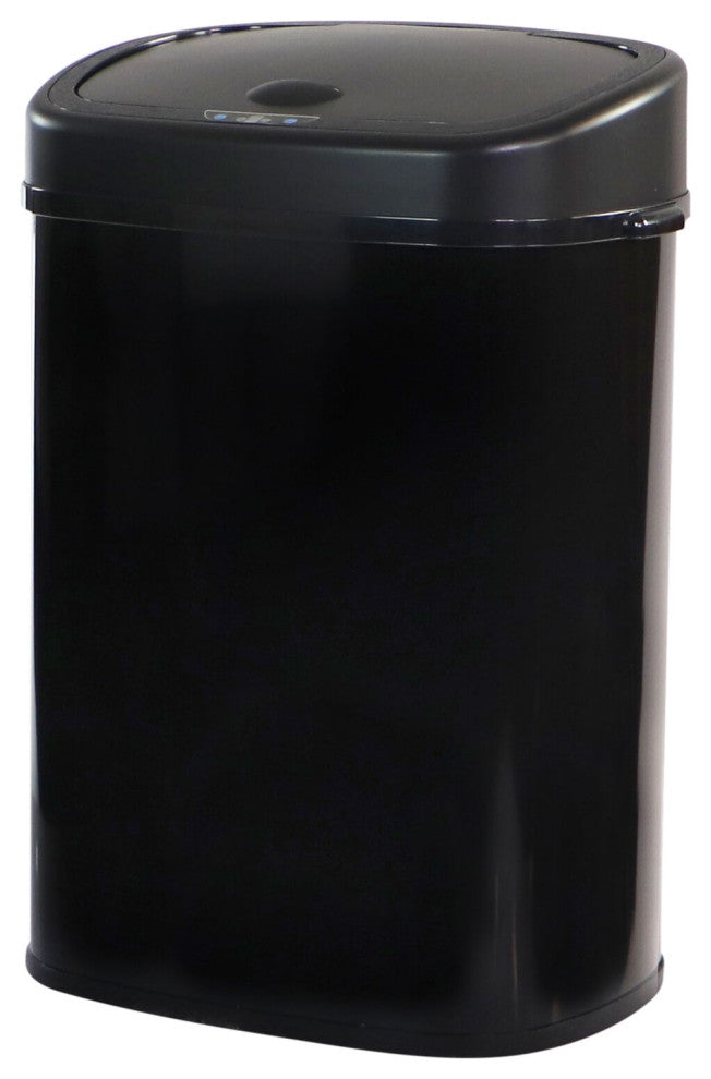 50-Liter / 13.2-Gallon Trash Can With Sensor Lid, Black