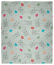 60 x 80 in Easter Bunnies and Eggs Throw Blanket, Breezeway Green