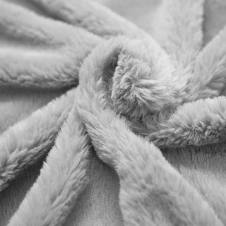 Solid Light Faux Fur Bedrest,20" x 18" x 17", Vapor Gray