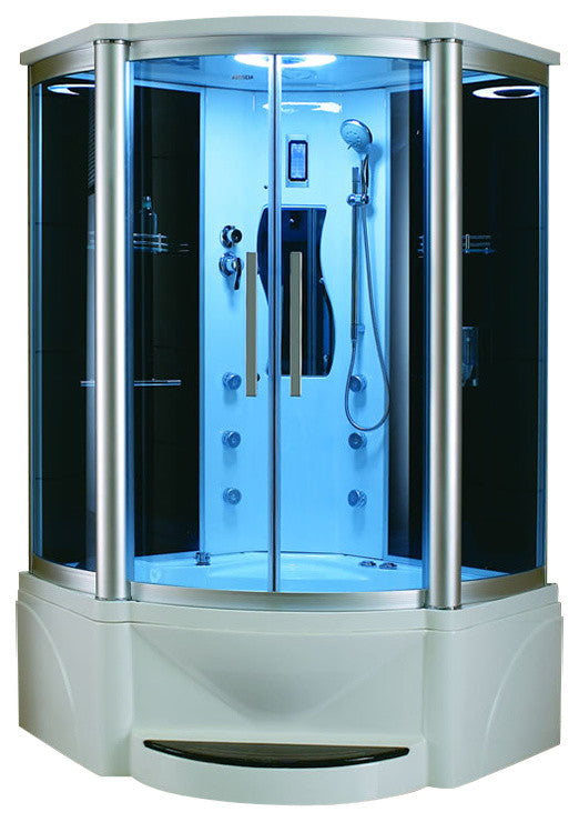 Corner Steam Shower with Jetted Tub, 48"