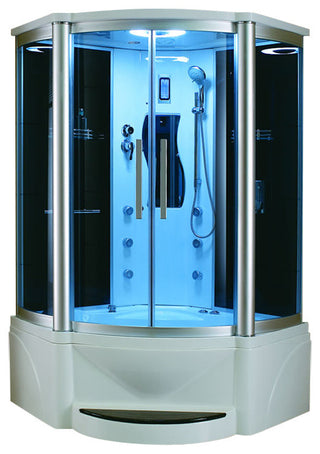 Corner Steam Shower with Jetted Tub, 48"