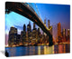 "Manhattan City With Bridge Under Blue Sky" Wall Art, 20"x12"