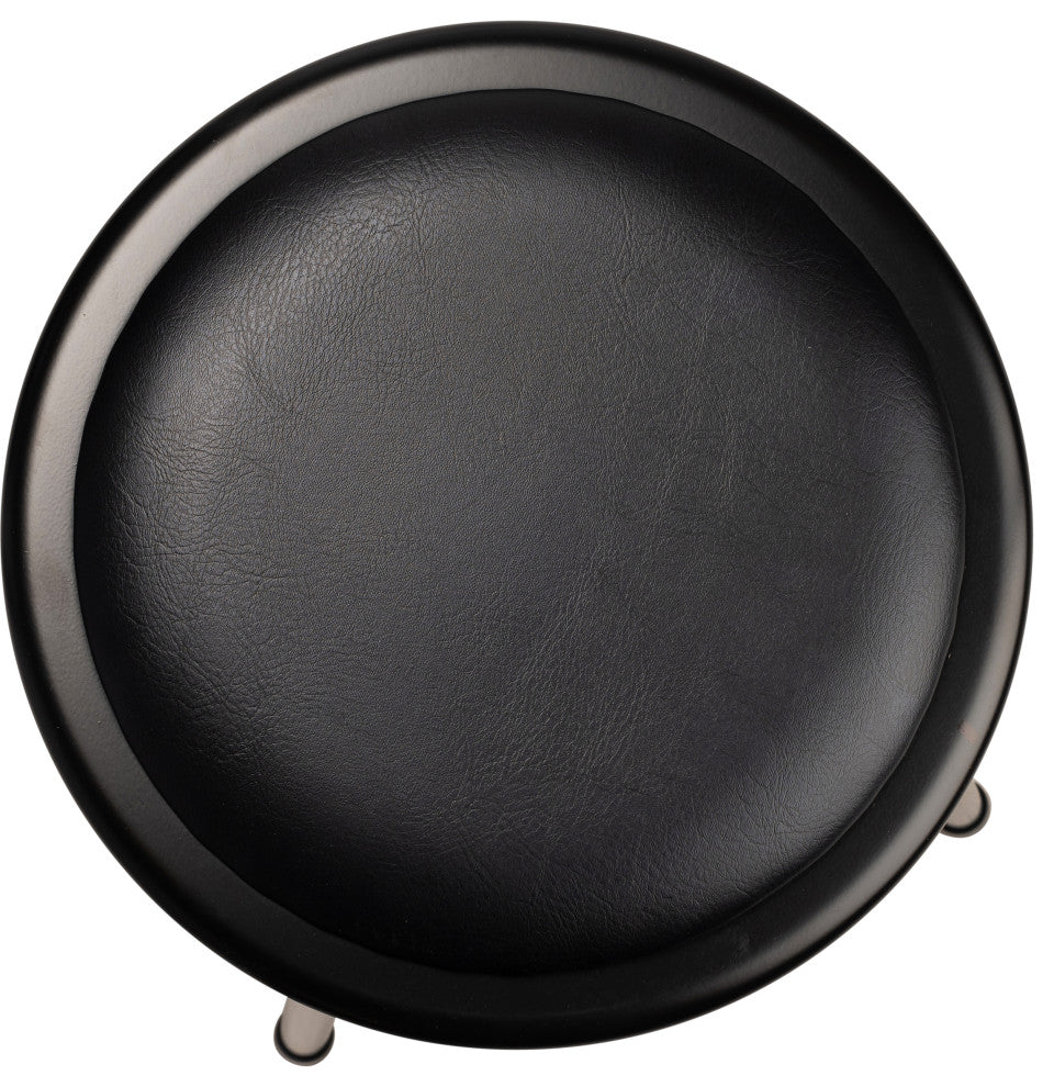 NPS 24" Heavy Duty Vinyl Padded Steel Stool, Black