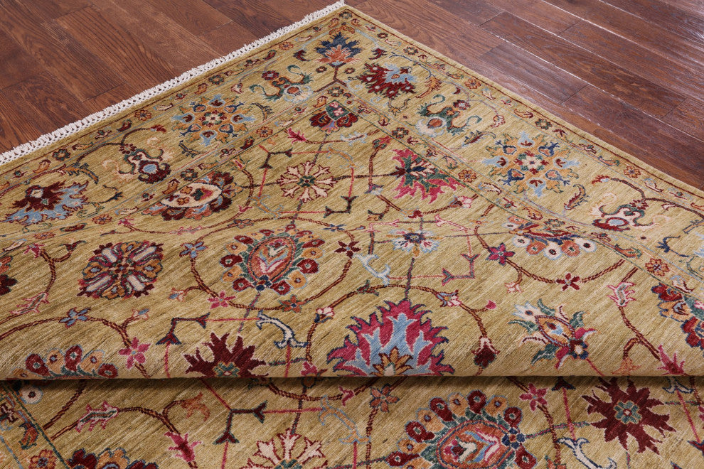 6' 11" X 10' 2" Persian Tabriz Hand-Knotted Wool Rug Q11307