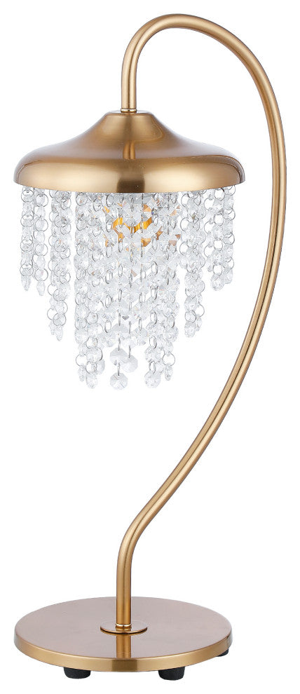 Modern Gold Crystal Table Lamp with Dimmable Switch