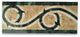 Marble Mosaic Border Listello Tile Vine Dark Green 5.1x12 Polished, 1 piece