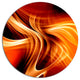 Orange Abstract Warm Fractal Design, Abstract Round Metal Wall Art, 11"