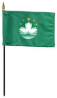 Macao, 4"x6" Stick Flag