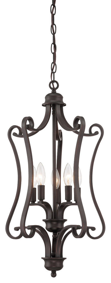 Thomas Lighting TC0017704 Haven Pendant Espresso 5X60W 120V
