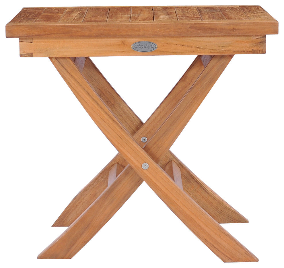 Teak Wood Titanic Folding Outdoor Patio Side Table