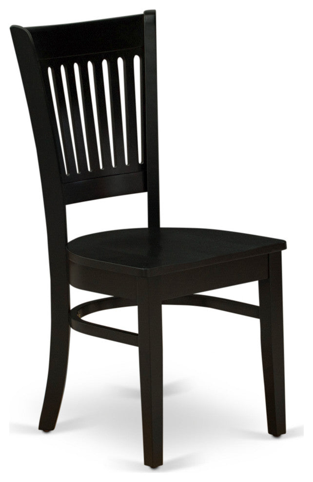 5Pc Dinette Set 4 Wood Dining Chairs, Butterfly Leaf Dining Table, Black