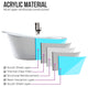 Vanity Art Freestanding Acrylic Soaking Bathtub, 70"