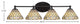 Capri 4-Light Bath Bar, Matte Black/Starlight Art