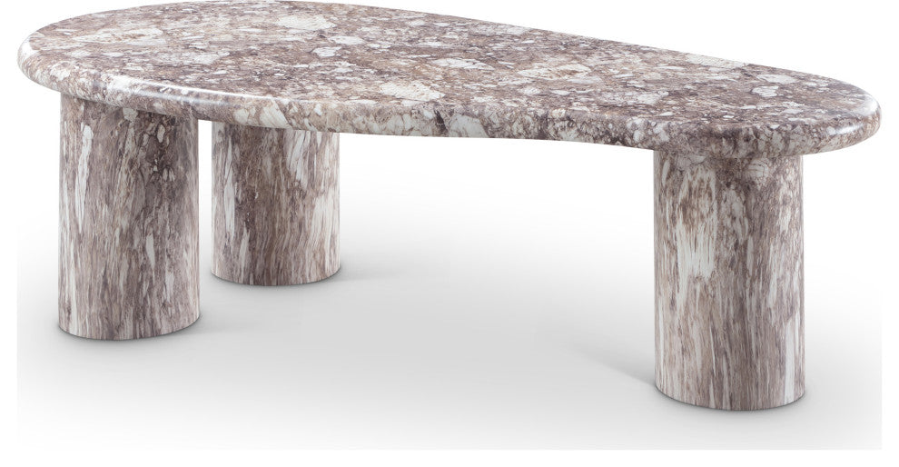 Sassari Finished Concrete Indoor/Outdoor Coffee Table, Brown Finish