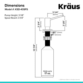 Soap Dispenser, Spot Free Stainless Steel