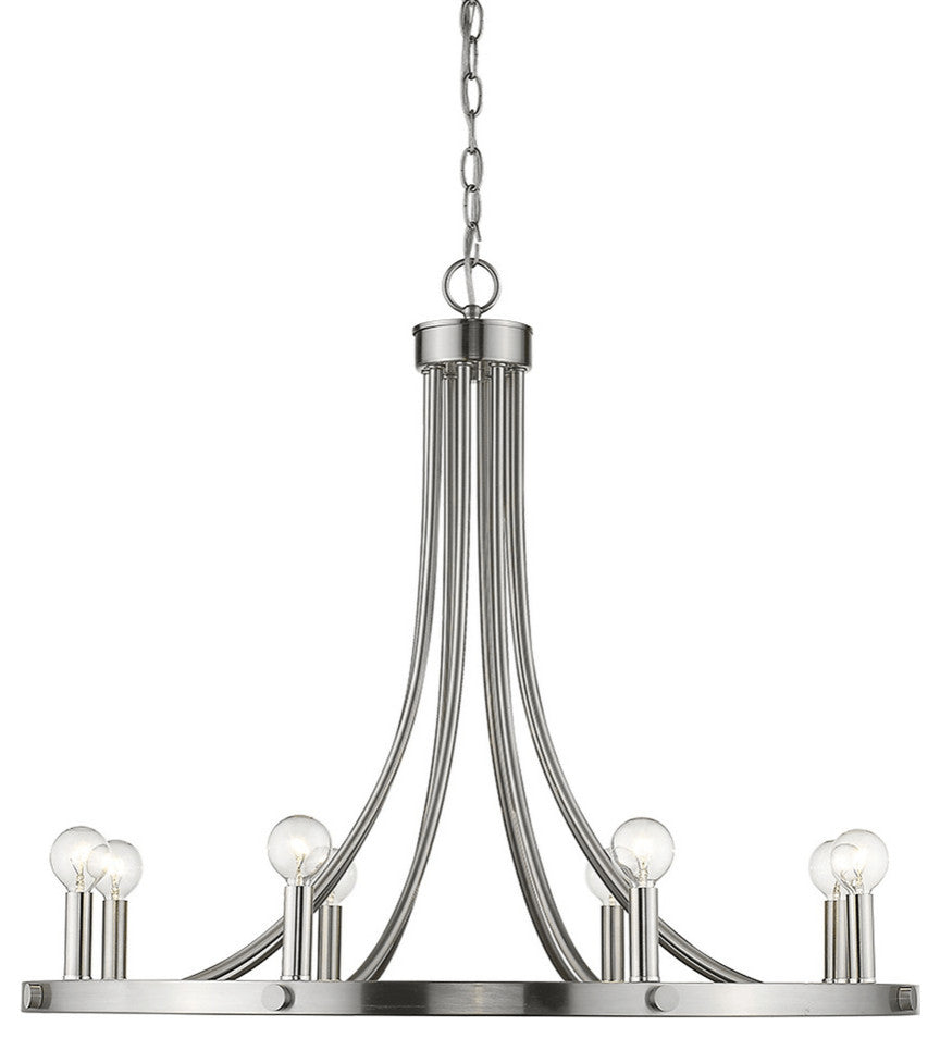 Sawyer 8-Light Satin Nickel Chandelier