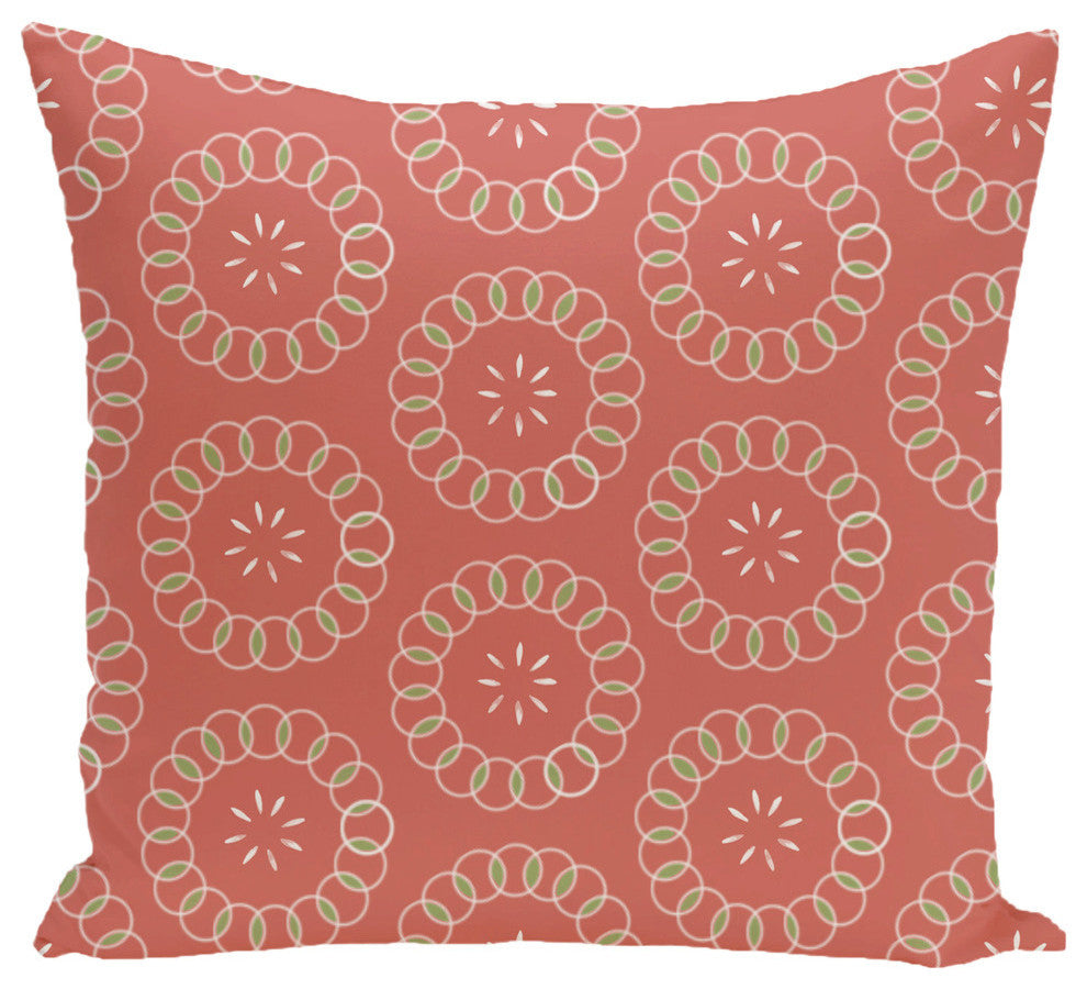Happiness Is? Floral Print Pillow, Seed, 16"x16"