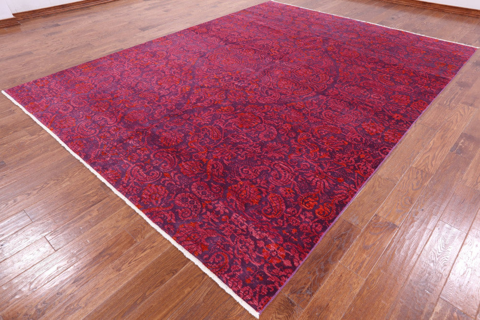 9' 0" X 11' 9" William Morris Hand-Knotted Wool Rug Q4554
