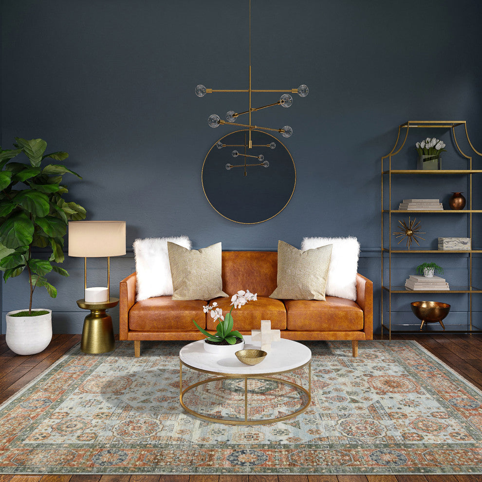 Milano Drev Area Rug, Blue, 8' x 10', Medallion