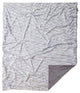 Faux Fur Throw Blanket, Modern Grey Plush Rabbit