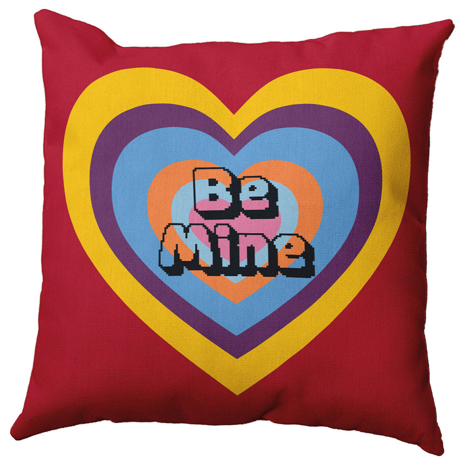 Be Mine Decorative Indoor/Outdoor Pillow, Formula One, 18"x18"