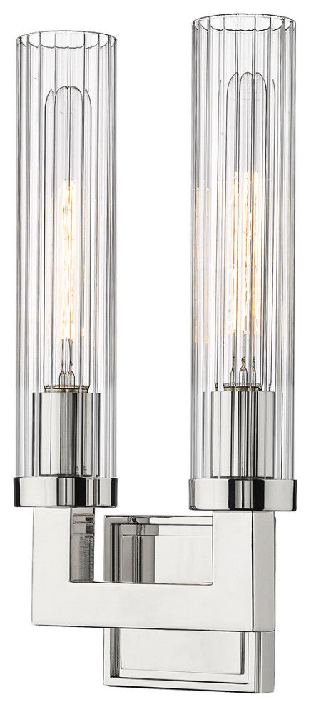 Z-LITE 3031-2S-PN 2 Light Wall Sconce, Polished Nickel
