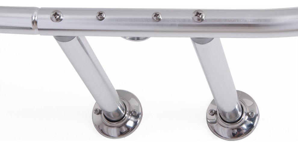 Utopia Alley Aluminum Hoop Shower Rod 45.7" Size by 22", Polished Chrome