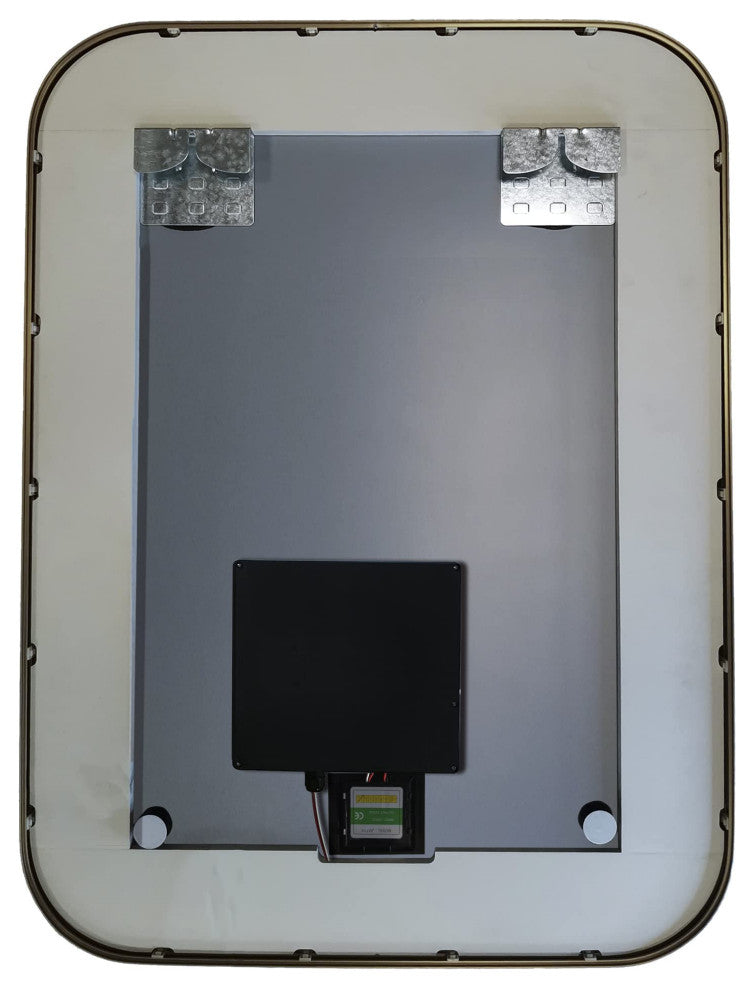 Vanity Art LED Lighted Wall Mounted Vanity Mirror, Gold, 24"x31.5"