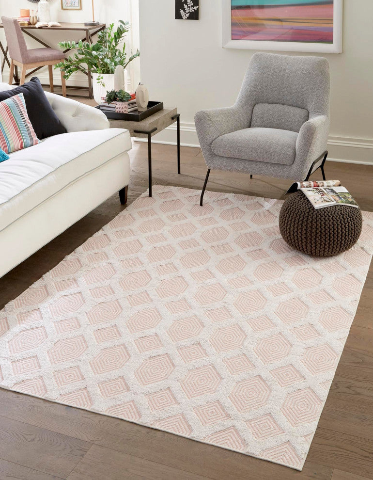 Unique Loom Sabrina Soto Casa Havana Area Rug, Pink, 6' 4 X 9' 0 Rectangular