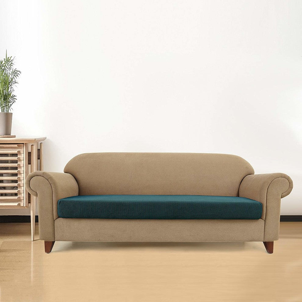 Subrtex Cushion Covers Slipcover Protector for Sofa Seat, Turquoise, Sofa Cushio
