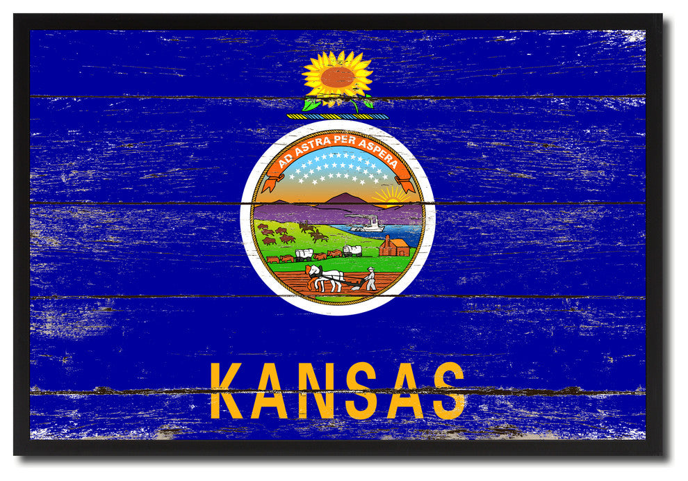Kansas State Flag Canvas Print, 13"x17"